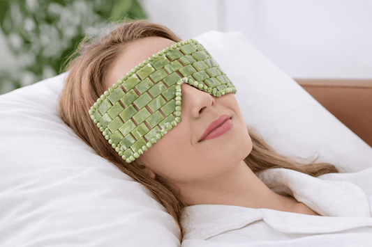 Masque de Sommeil Massant en Jade Naturel - Ma Belle Nuit