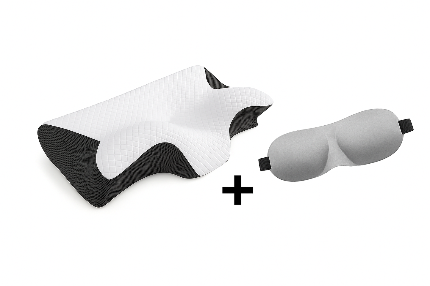 Pack Oreiller Ergonomique + Masque 3D - Sommeil Complet