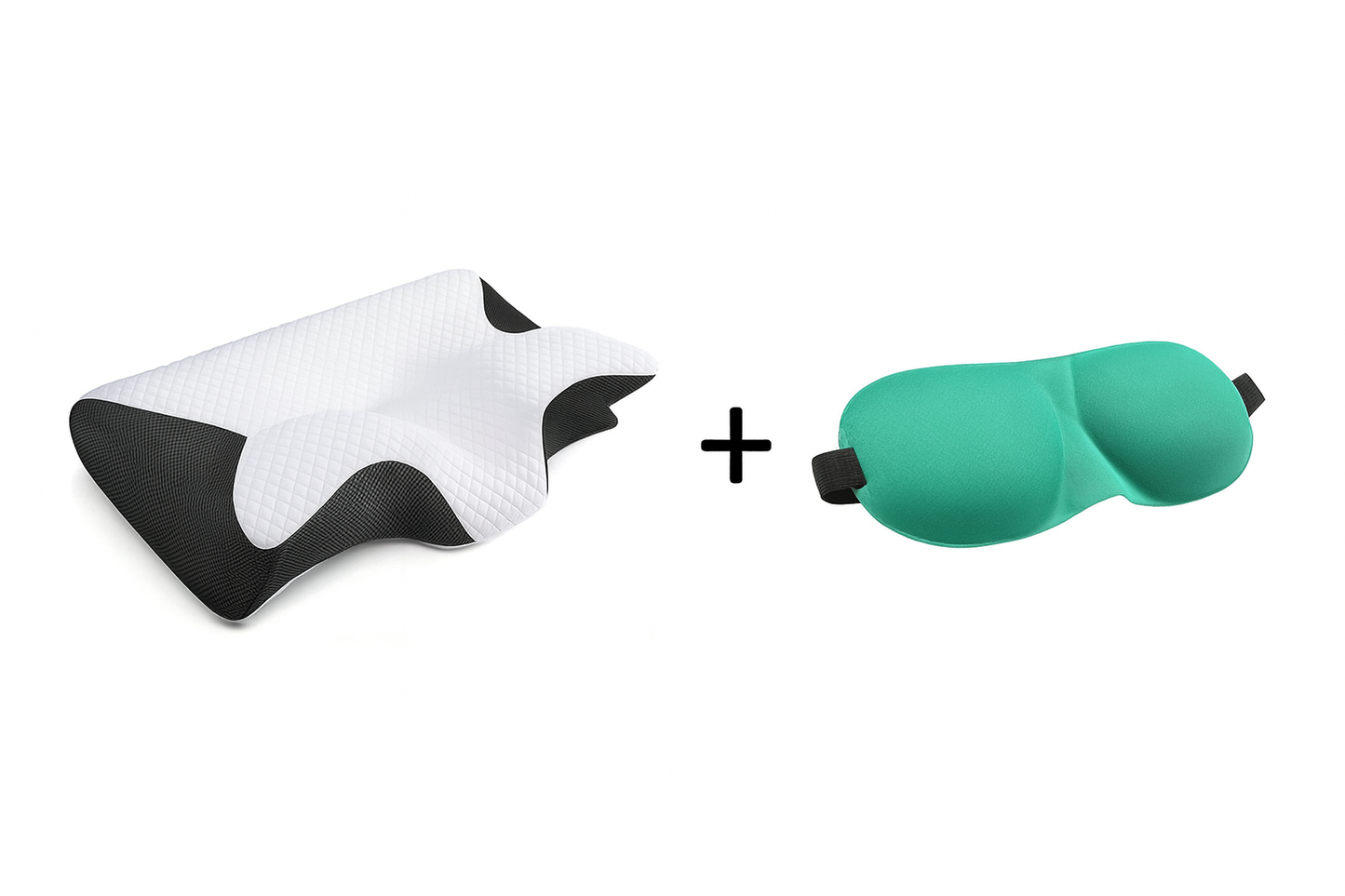 Pack Oreiller Ergonomique + Masque 3D - Sommeil Complet
