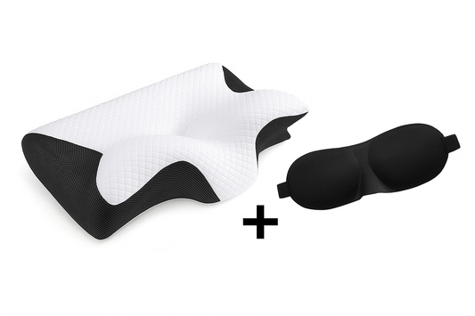 Pack Oreiller Ergonomique + Masque 3D - Sommeil Complet