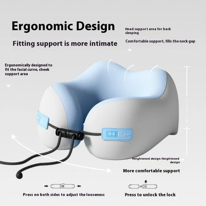 Coussin de voyage ergonomique en U & boîte de transport