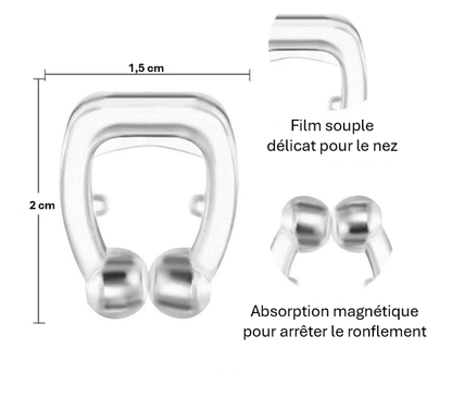 Clip Anti - Ronflement Magnétique en Silicone - Ma Belle Nuit