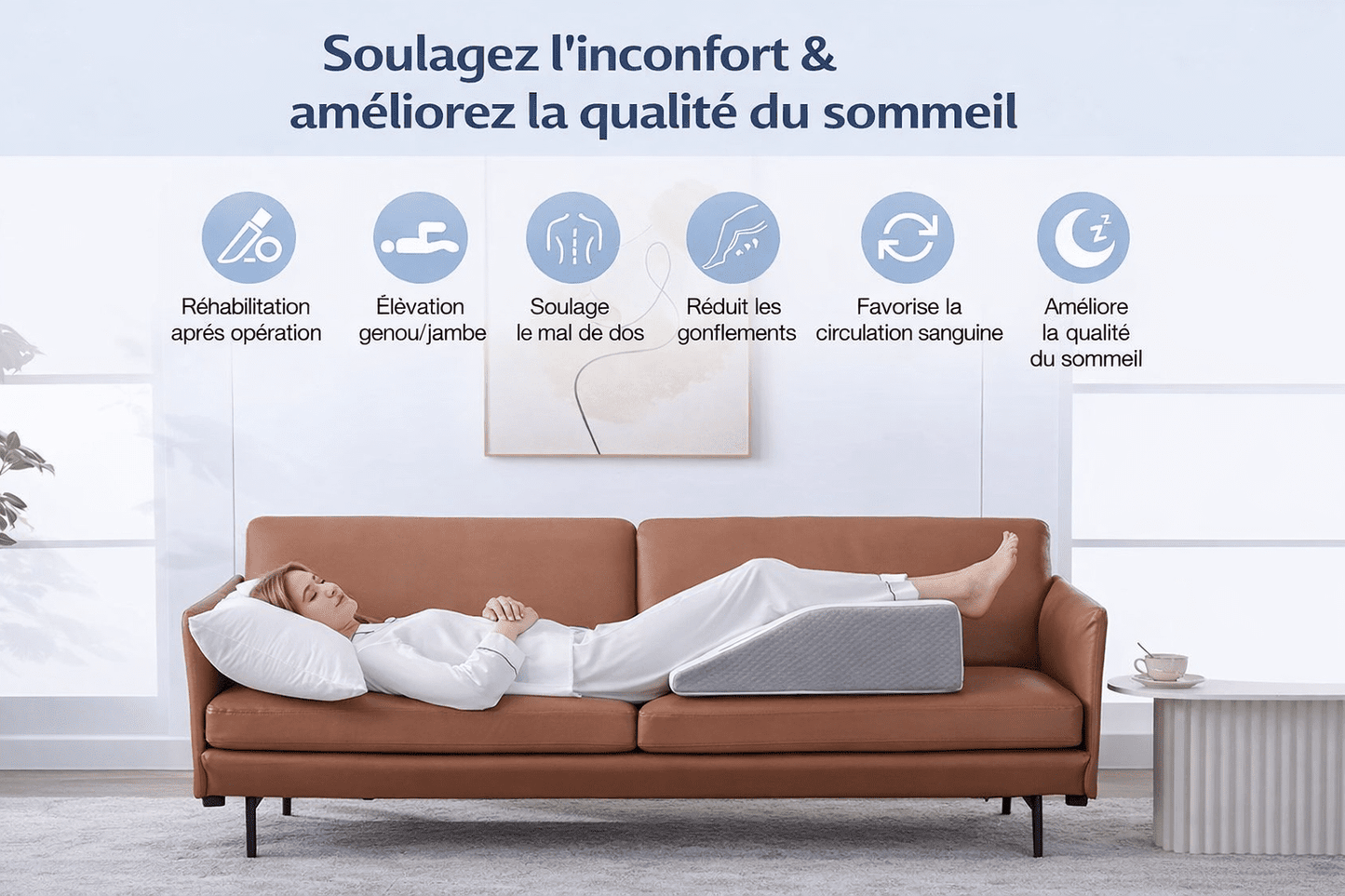 Coussin Ergonomique d’Élévation des Jambes - Ma Belle Nuit