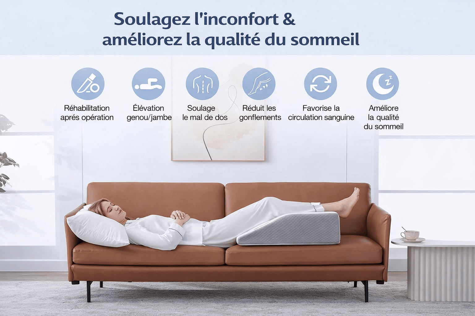 Coussin Ergonomique d’Élévation des Jambes - Ma Belle Nuit