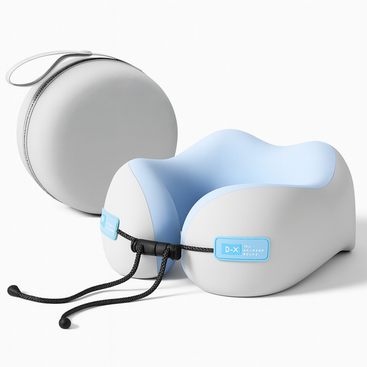 Coussin de voyage ergonomique en U & boîte de transport