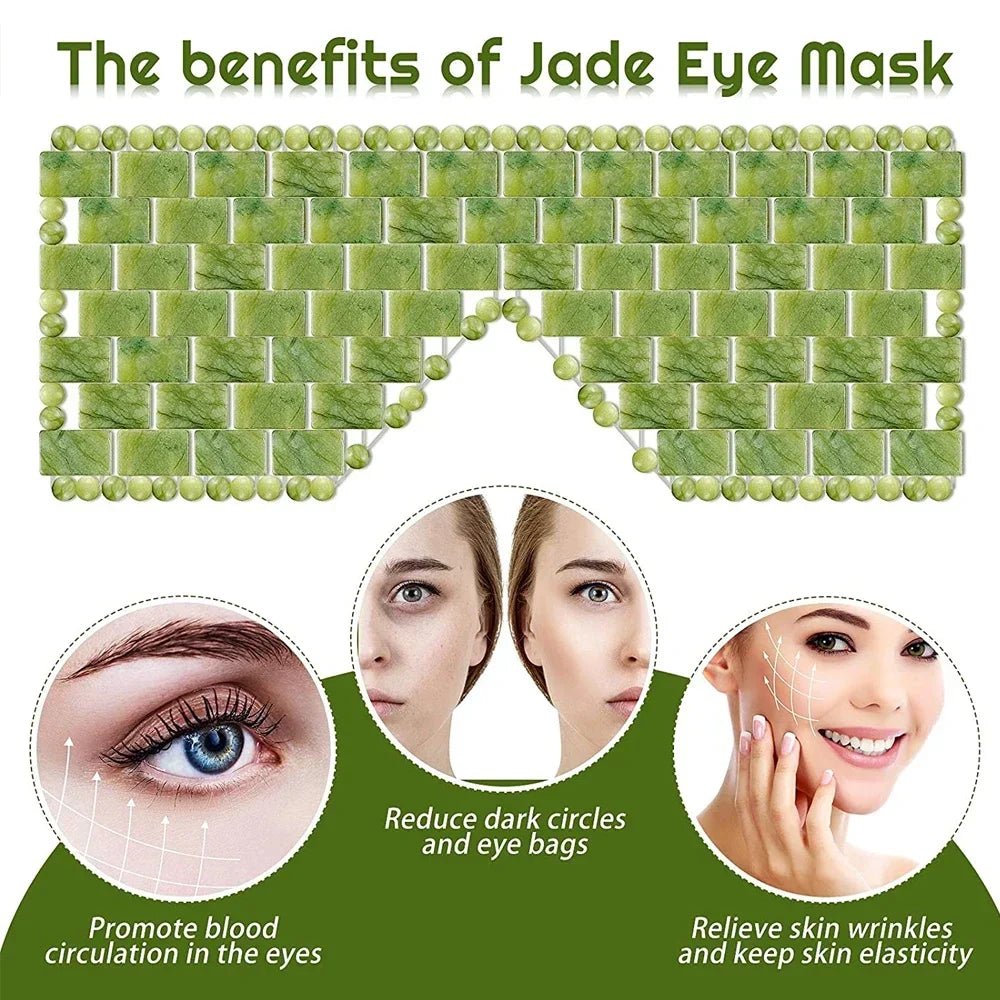 Masque de Sommeil Massant en Jade Naturel - Ma Belle Nuit