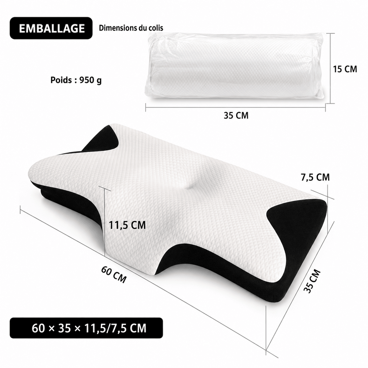 Oreiller Cervical Papillon Ergonomique 🦋 - Ma Belle Nuit
