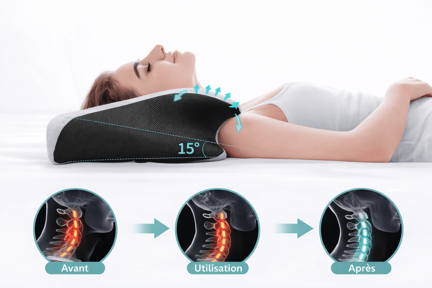 Oreiller Ergonomique Papillon 🦋 - Ma Belle Nuit