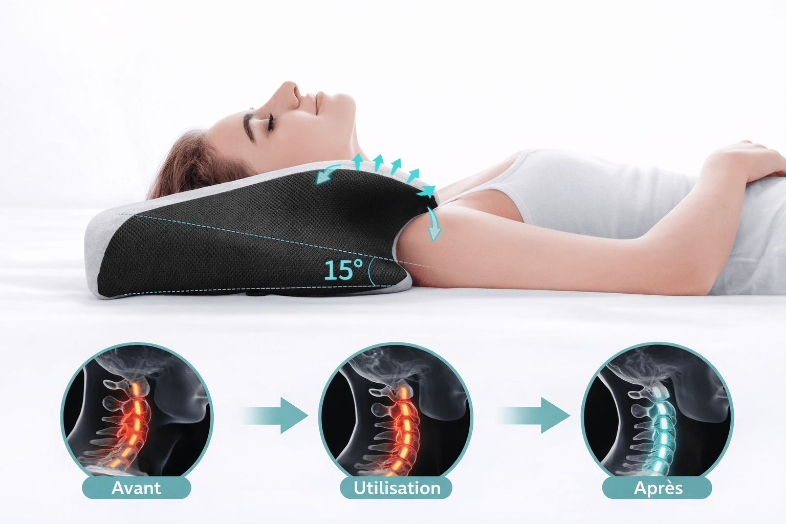 Oreiller Ergonomique Papillon 🦋 - Ma Belle Nuit