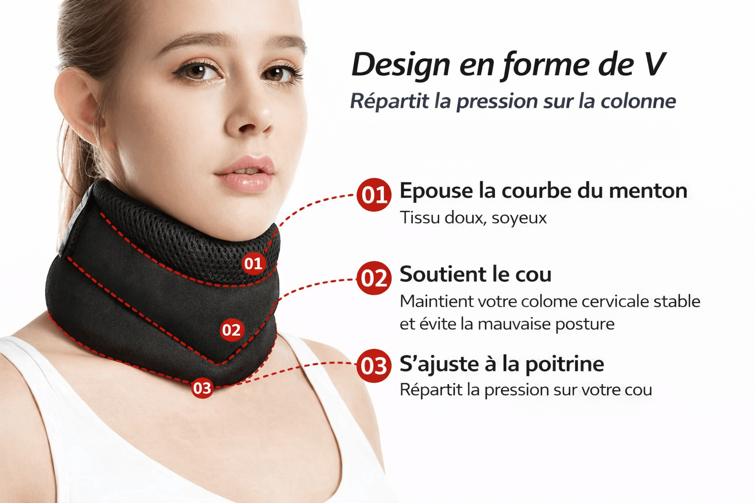 Support Cervical Anti - Ronflement Ergonomique - Ma Belle Nuit